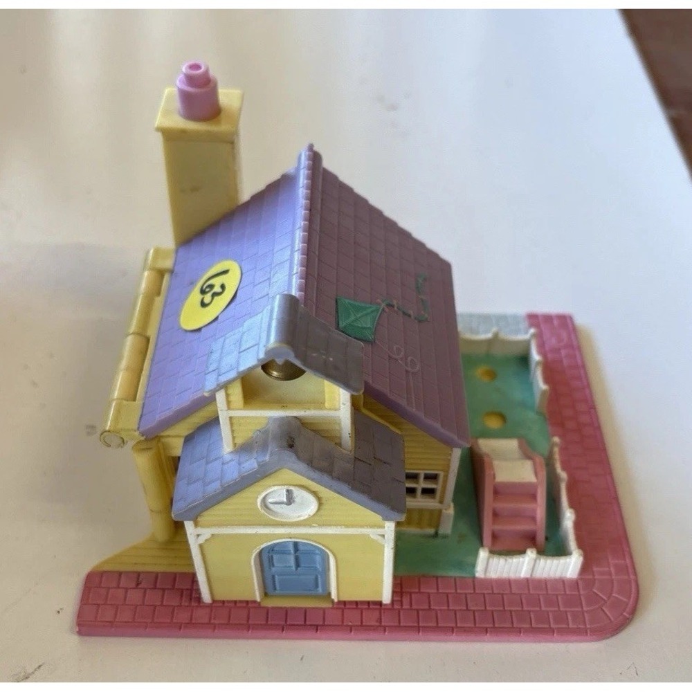 Vintage Bluebird Polly Pocket Schoolhouse House Lights Up New Battery (16)